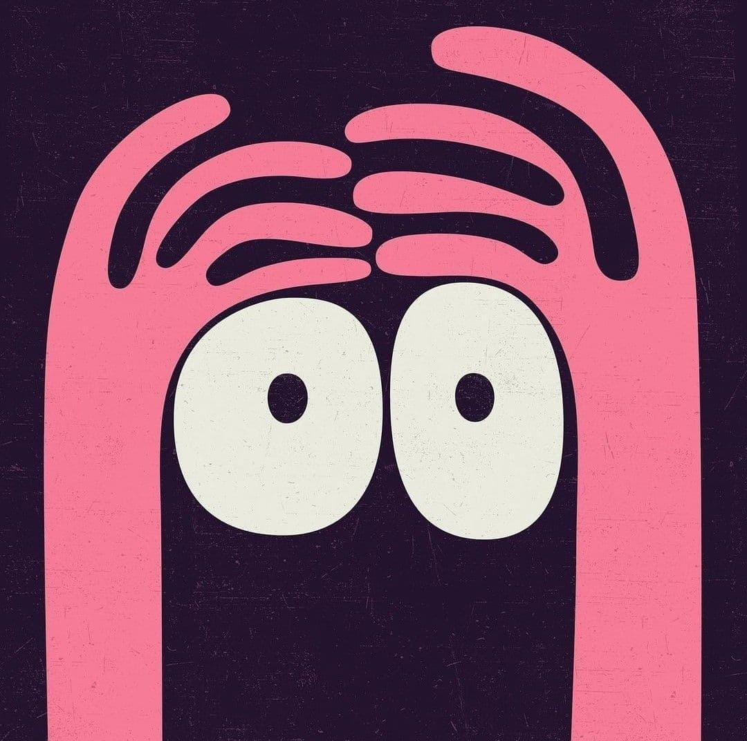 Illustration d'un visage effrayé qui se cache derrière ses mains